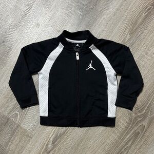 Jordan Kids Black and White Zip-Up Jacket